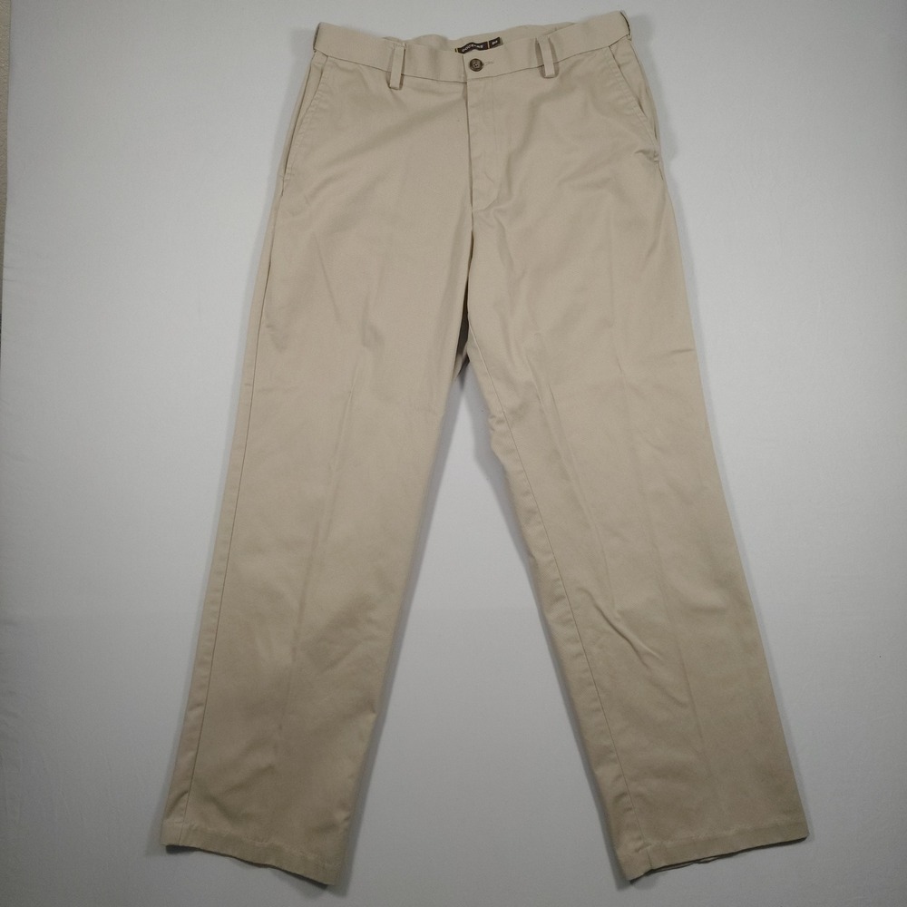 Dockers Chino Pants Mens 34x32 Khaki D3 Classic Fit Solid Cotton Blend